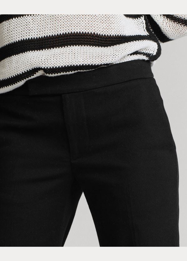 Ralph Lauren Bavlněné Flare Pant Černé | DHV7x6gS
