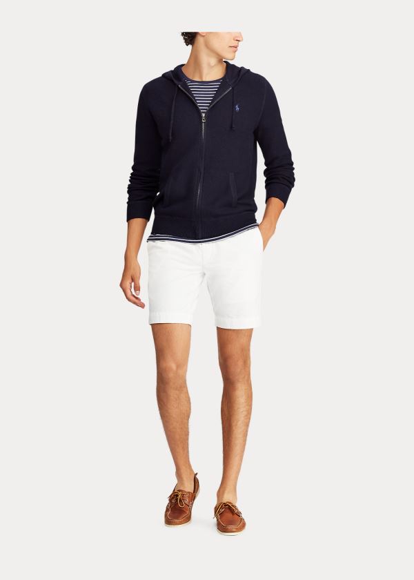 Ralph Lauren Bavlněné Full-Zip Svetrové Tmavě Blankyt | ISg62YAF