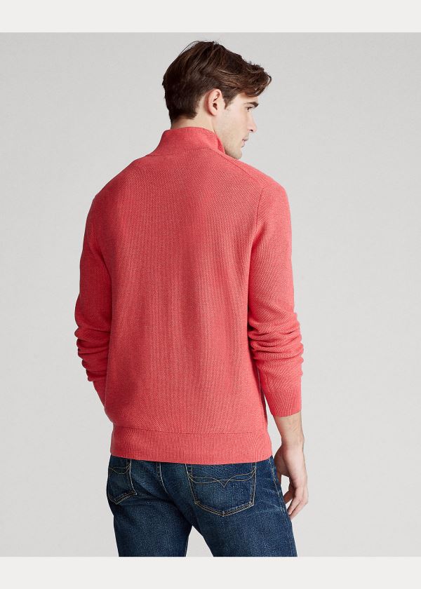 Ralph Lauren Bavlněné Half-Zip Svetrové Koralove | SSvksbGZ
