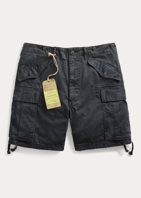 Ralph Lauren Bavlněné Herringbone Cargo Krátké Černé | TMsXjy0g