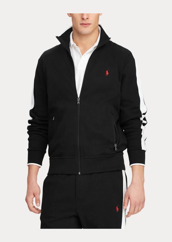 Ralph Lauren Bavlněné Interlock Track Jacket Černé | 0NI1Gn2t