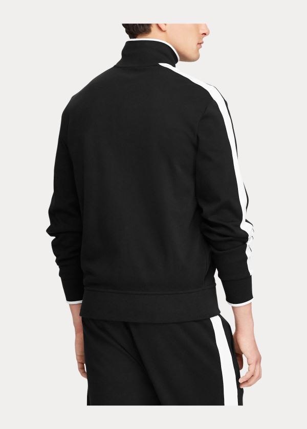 Ralph Lauren Bavlněné Interlock Track Jacket Černé | 0NI1Gn2t