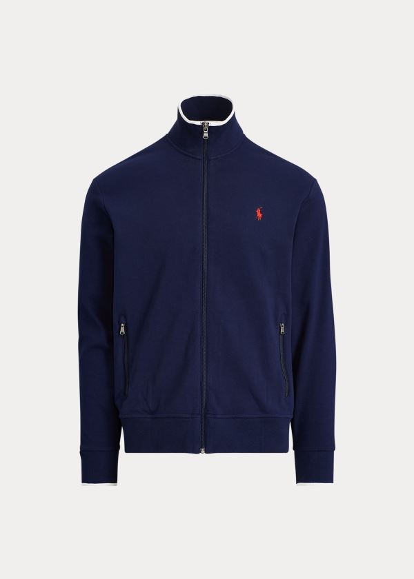 Ralph Lauren Bavlněné Interlock Track Jacket Tmavě Blankyt | IwqeLyz0