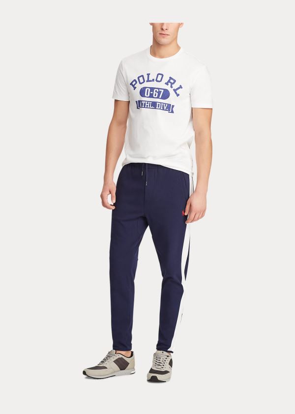 Ralph Lauren Bavlněné Interlock Track Pant Tmavě Blankyt | v4ywznYF