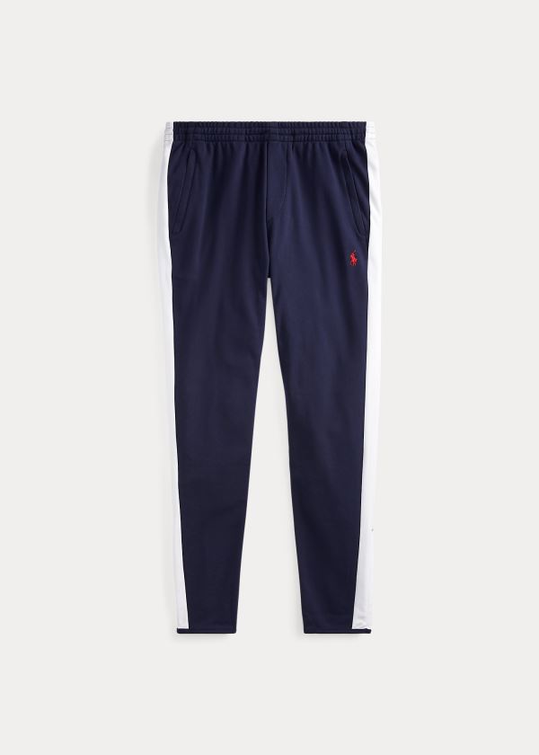 Ralph Lauren Bavlněné Interlock Track Pant Tmavě Blankyt | v4ywznYF