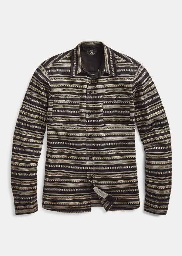 Ralph Lauren Bavlněné Jacquard Workshirt Hnědé Viacfarebný | CiIwyze0