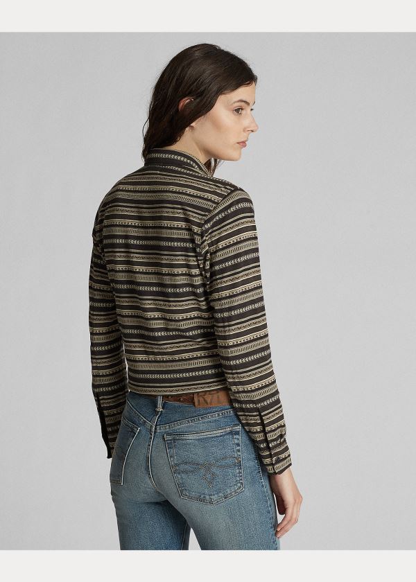 Ralph Lauren Bavlněné Jacquard Workshirt Hnědé Viacfarebný | CiIwyze0