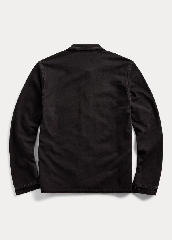 Ralph Lauren Bavlněné Jersey Chore Coat Černé | t9i58Tqa