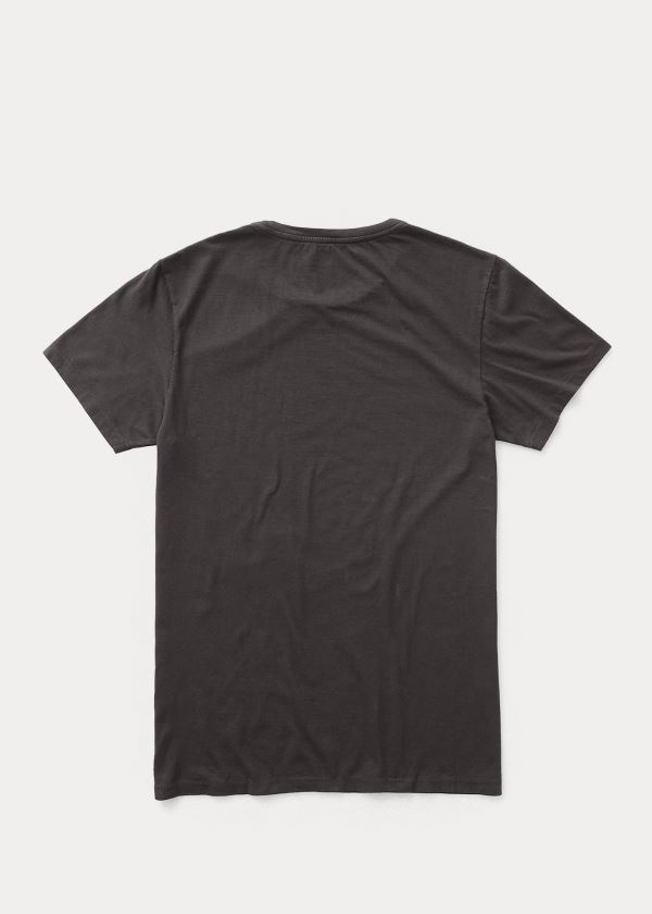 Ralph Lauren Bavlněné Jersey Crewneck T-Shirt Černé | ybbdhG6l