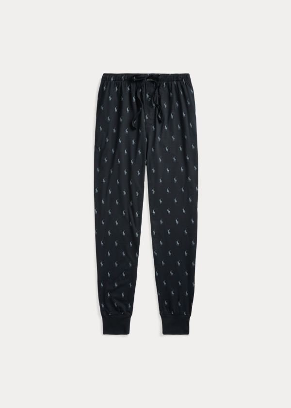 Ralph Lauren Bavlněné Jersey Jogger Černé Šedé | IwuOTtHE
