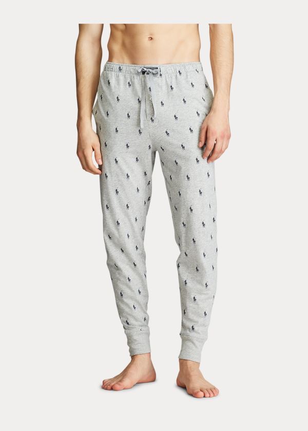 Ralph Lauren Bavlněné Jersey Jogger Šedé Tmavě Blankyt | buqQex0c