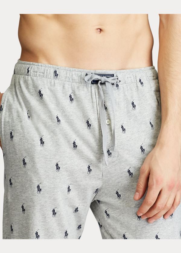Ralph Lauren Bavlněné Jersey Jogger Šedé Tmavě Blankyt | buqQex0c