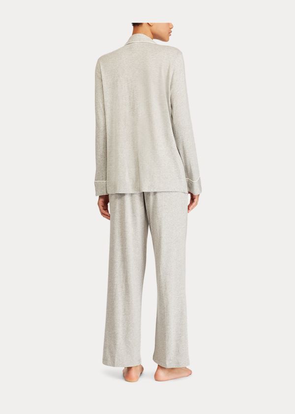 Ralph Lauren Bavlněné Jersey Pajama Set Šedé | 1tPe29rb