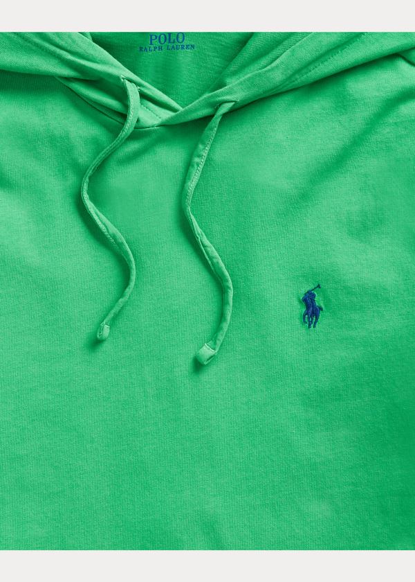 Ralph Lauren Bavlněné Jersey S Kapucí T-Shirt Zelene | 7f6loRgu