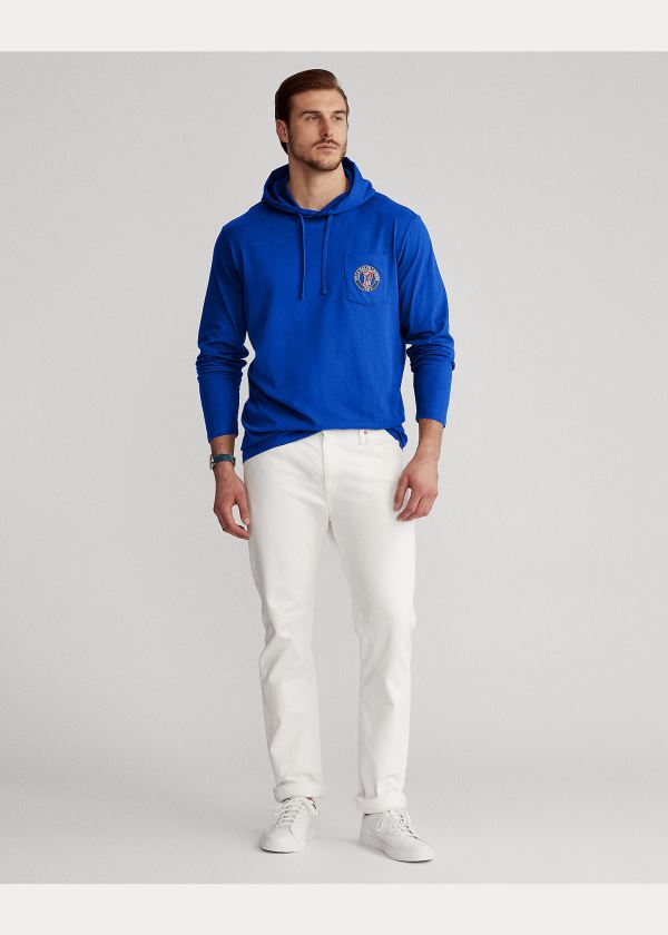 Ralph Lauren Bavlněné Jersey S Kapucí T-Shirt Královská Modrá Blankyt | AnzcktgA