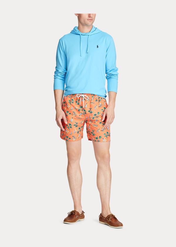 Ralph Lauren Bavlněné Jersey S Kapucí T-Shirt Blankyt | GtA11dTB