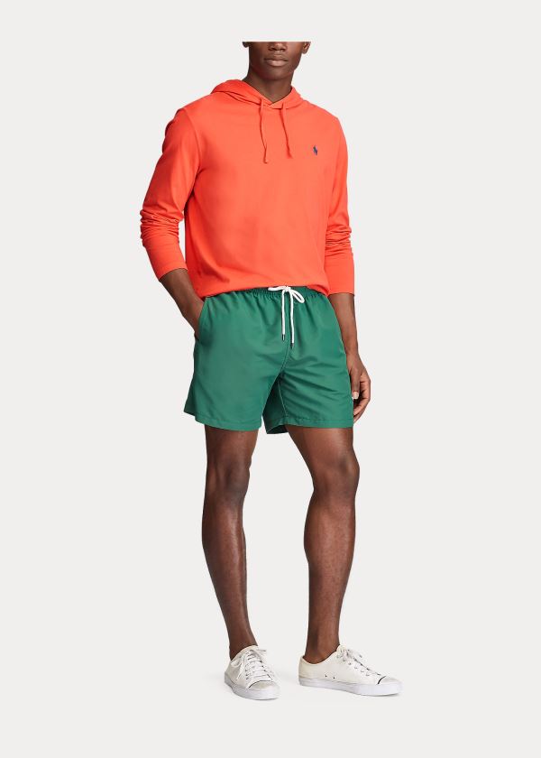 Ralph Lauren Bavlněné Jersey S Kapucí T-Shirt Červené | NQ2jRHty