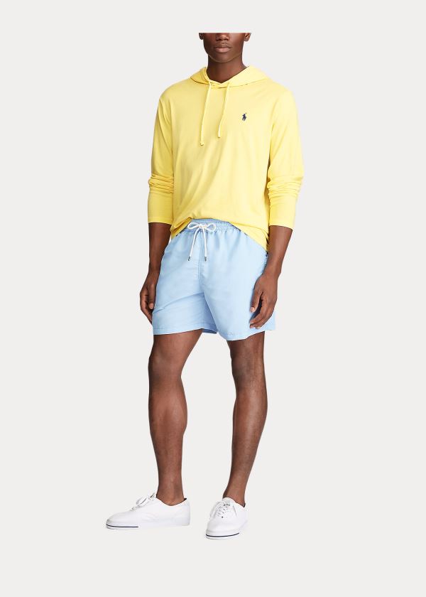 Ralph Lauren Bavlněné Jersey S Kapucí T-Shirt Žluté | Uh4hoRLN