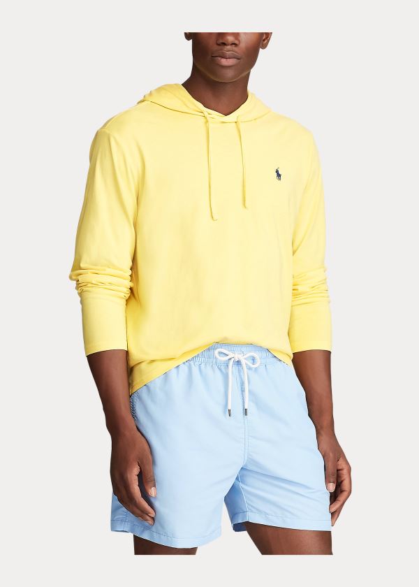 Ralph Lauren Bavlněné Jersey S Kapucí T-Shirt Žluté | Uh4hoRLN
