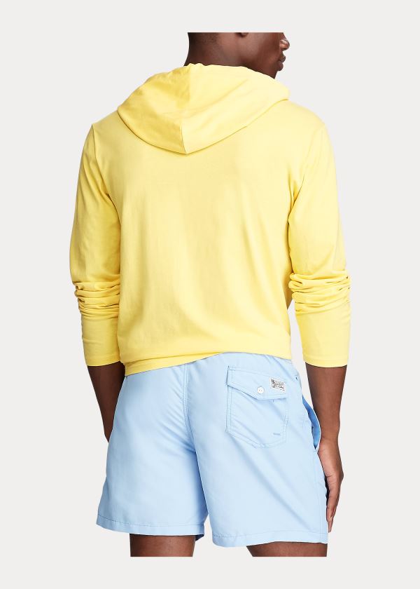Ralph Lauren Bavlněné Jersey S Kapucí T-Shirt Žluté | Uh4hoRLN