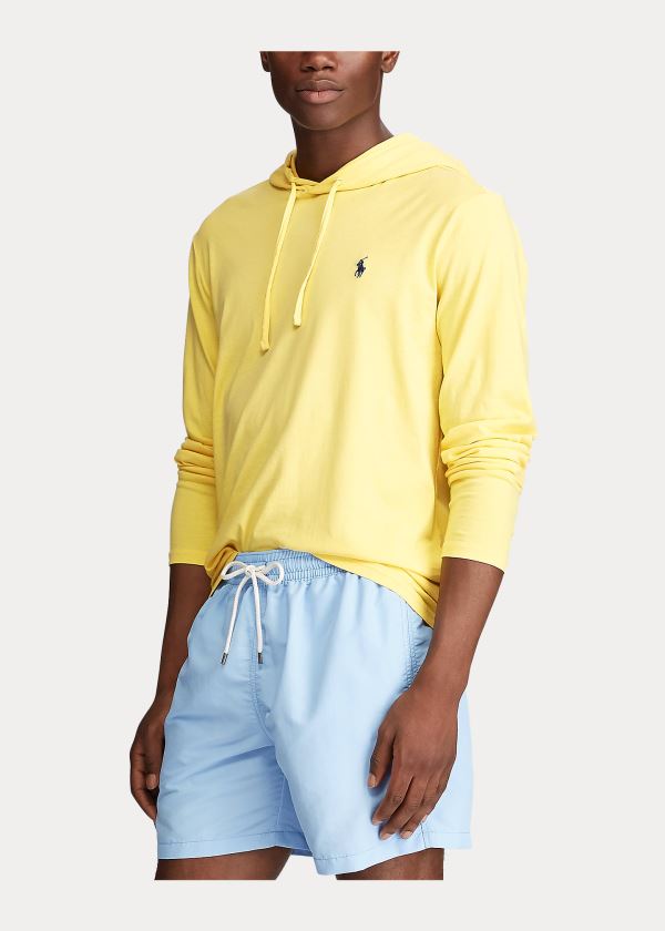 Ralph Lauren Bavlněné Jersey S Kapucí T-Shirt Žluté | Uh4hoRLN