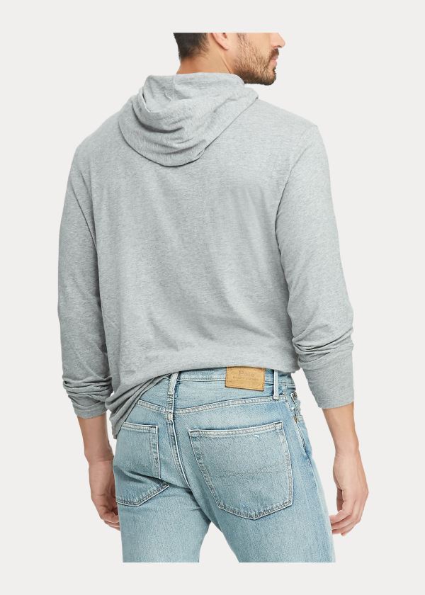 Ralph Lauren Bavlněné Jersey S Kapucí T-Shirt Šedé | XWFJZTcG