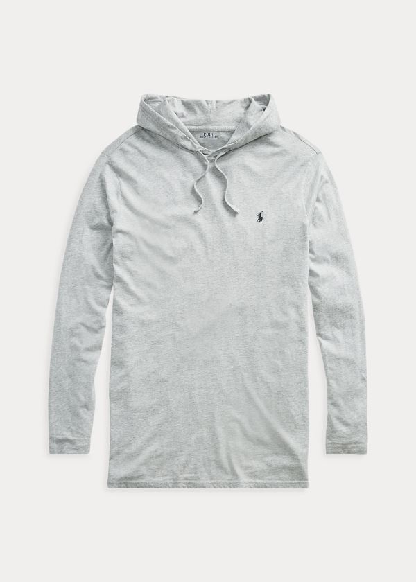 Ralph Lauren Bavlněné Jersey S Kapucí T-Shirt Šedé | XWFJZTcG
