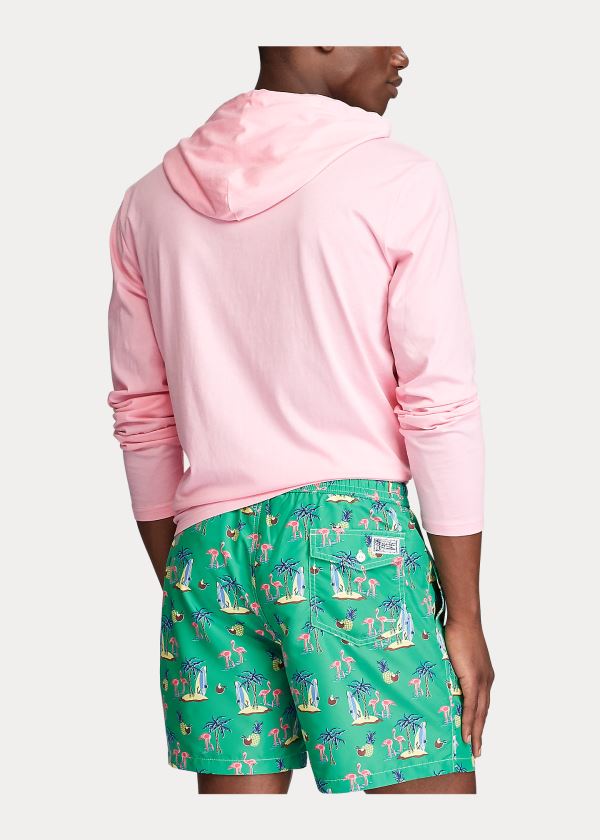 Ralph Lauren Bavlněné Jersey S Kapucí T-Shirt Růžové | bFiILgZg