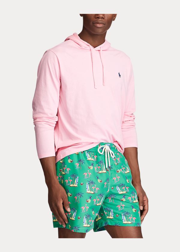 Ralph Lauren Bavlněné Jersey S Kapucí T-Shirt Růžové | bFiILgZg
