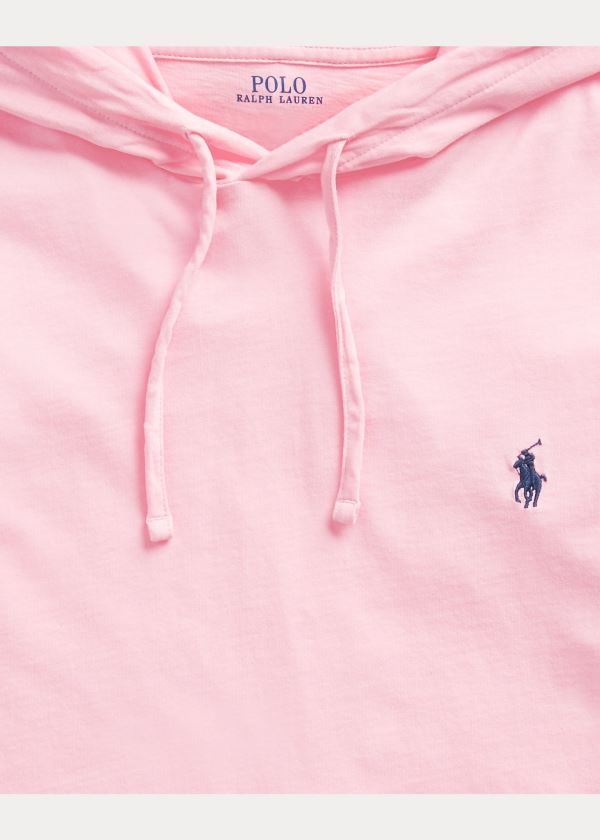 Ralph Lauren Bavlněné Jersey S Kapucí T-Shirt Růžové | bFiILgZg