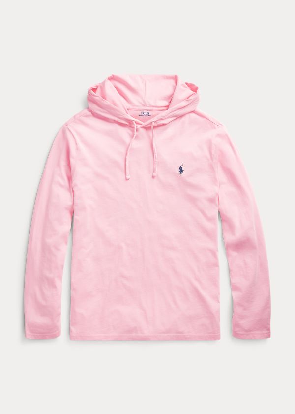 Ralph Lauren Bavlněné Jersey S Kapucí T-Shirt Růžové | bFiILgZg