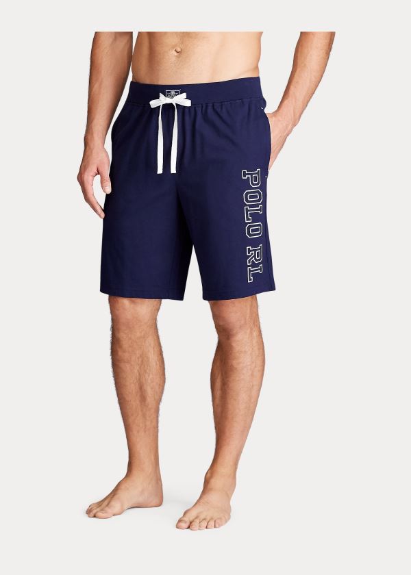 Ralph Lauren Bavlněné Jersey Sleep Krátké Tmavě Blankyt | F2O1r7FW
