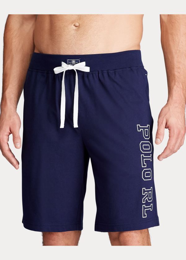 Ralph Lauren Bavlněné Jersey Sleep Krátké Tmavě Blankyt | F2O1r7FW