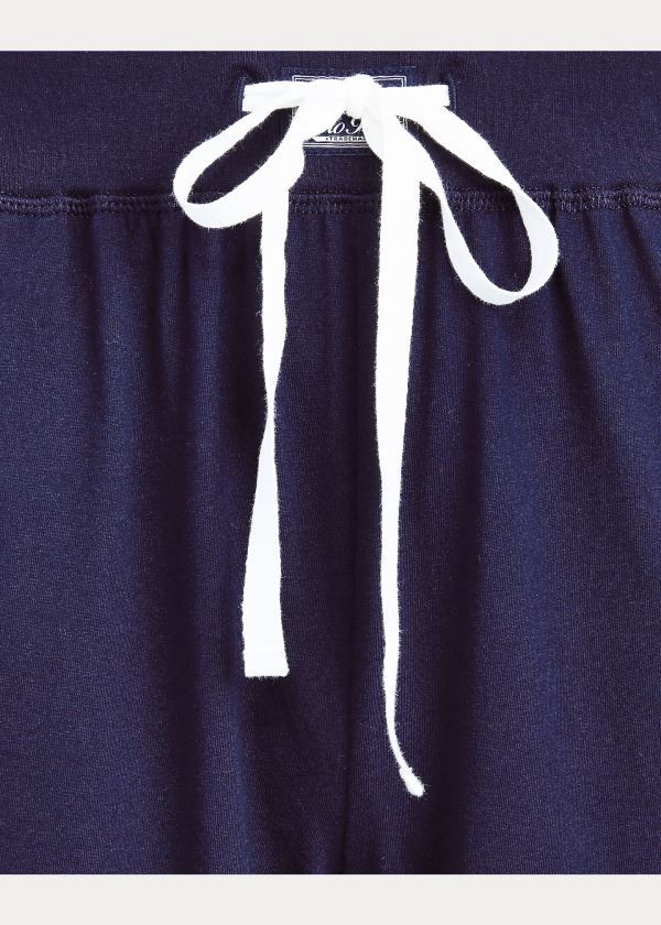 Ralph Lauren Bavlněné Jersey Sleep Krátké Tmavě Blankyt | F2O1r7FW