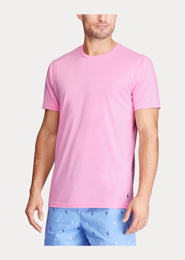 Ralph Lauren Bavlněné Jersey Sleep Shirt Růžové Blankyt | 7LGKwtFF