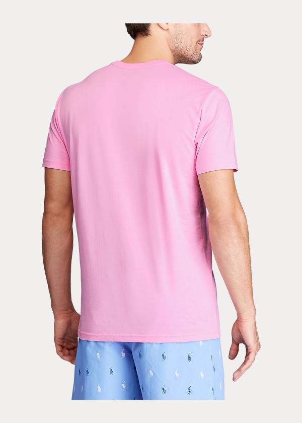Ralph Lauren Bavlněné Jersey Sleep Shirt Růžové Blankyt | 7LGKwtFF