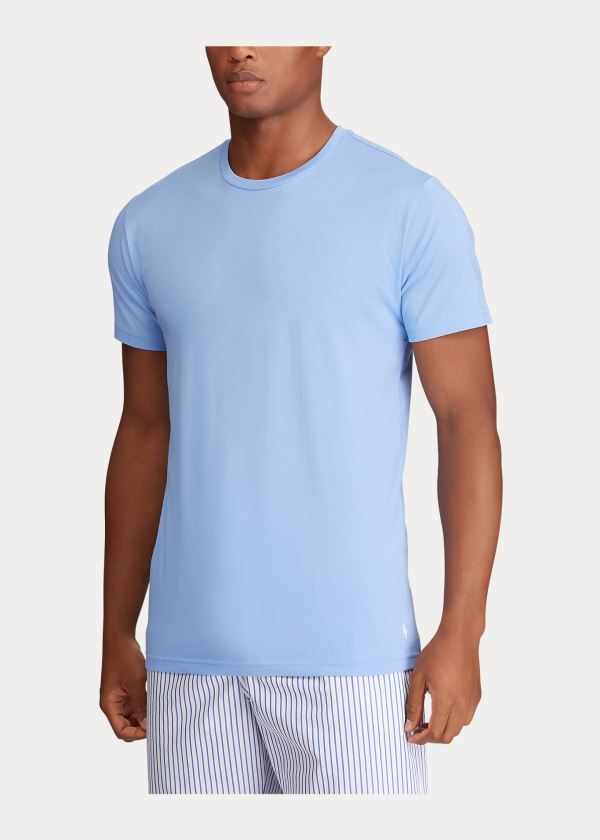 Ralph Lauren Bavlněné Jersey Sleep Shirt Blankyt Bílé | FaSBUKKL