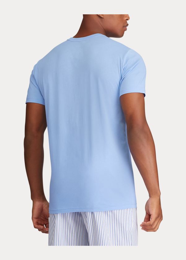 Ralph Lauren Bavlněné Jersey Sleep Shirt Blankyt Bílé | FaSBUKKL