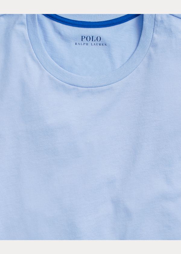 Ralph Lauren Bavlněné Jersey Sleep Shirt Blankyt Bílé | FaSBUKKL