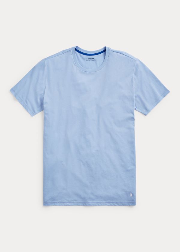 Ralph Lauren Bavlněné Jersey Sleep Shirt Blankyt Bílé | FaSBUKKL