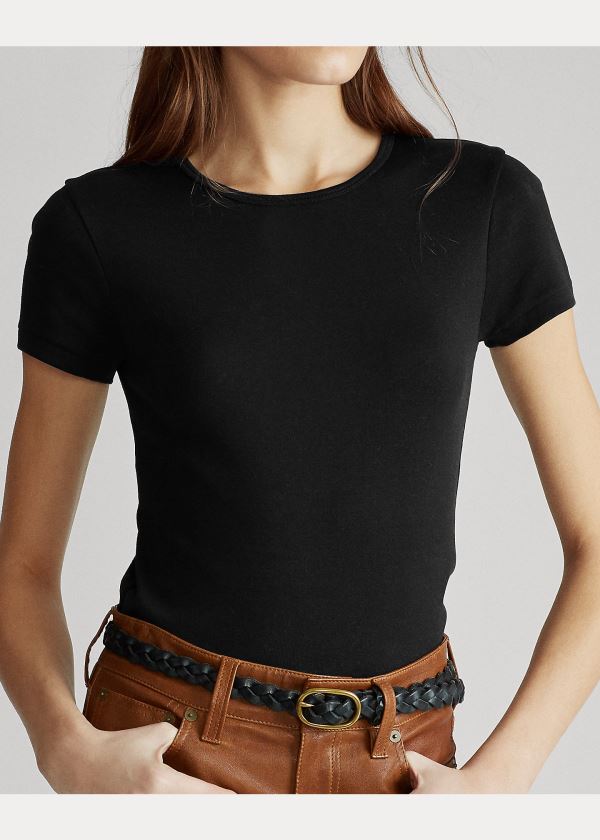 Ralph Lauren Bavlněné Krátké-Sleeve Shirt Černé | pG1OdITY