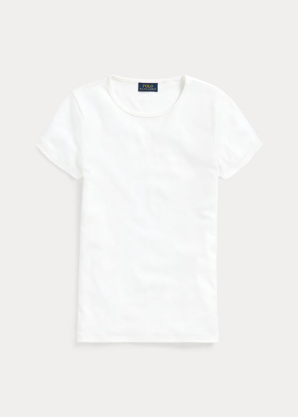 Ralph Lauren Bavlněné Krátké-Sleeve Shirt Bílé | wVtdOtoX