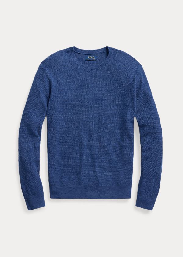Ralph Lauren Bavlněné-Linen Svetrové Indigo | bLyE3MKp