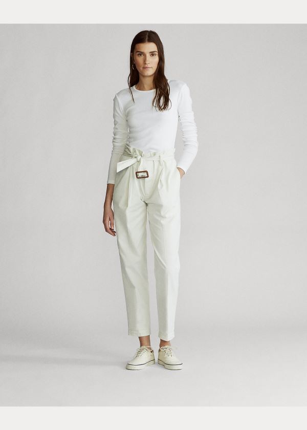 Ralph Lauren Bavlněné Long-Sleeve Shirt Bílé | 26Ej3UQb