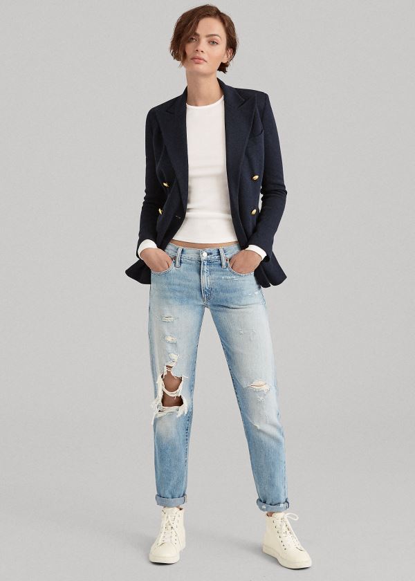 Ralph Lauren Bavlněné Long-Sleeve T-Shirt Bílé | dTSe0NSs