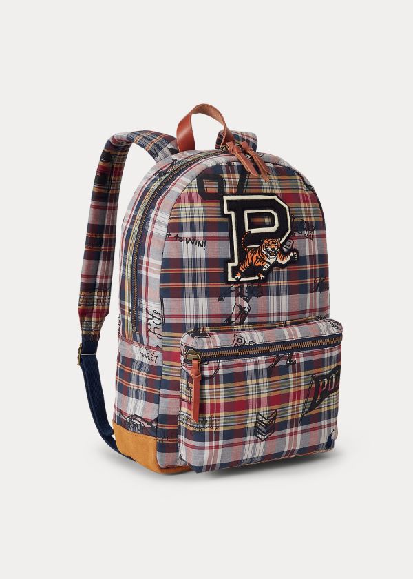 Ralph Lauren Bavlněné Madras Backpack Viacfarebný | eHSVqRvn