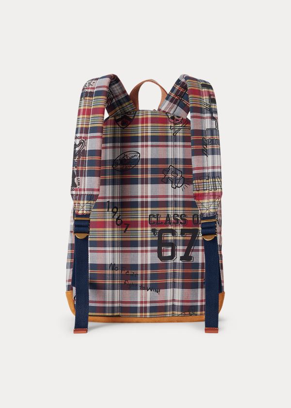 Ralph Lauren Bavlněné Madras Backpack Viacfarebný | eHSVqRvn