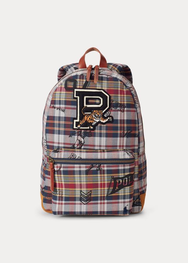 Ralph Lauren Bavlněné Madras Backpack Viacfarebný | eHSVqRvn