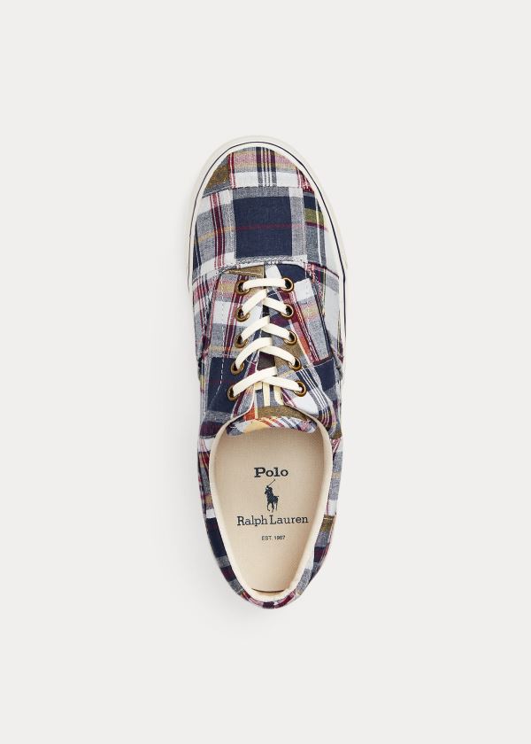 Ralph Lauren Bavlněné Madras Sneakers Viacfarebný | t29xnYMO