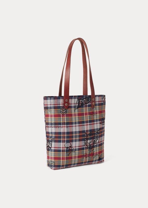 Ralph Lauren Bavlněné Madras Tote Viacfarebný | AbIfWNBv